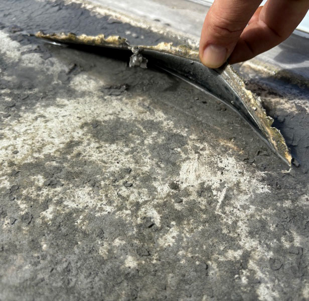 Roof issues inspection