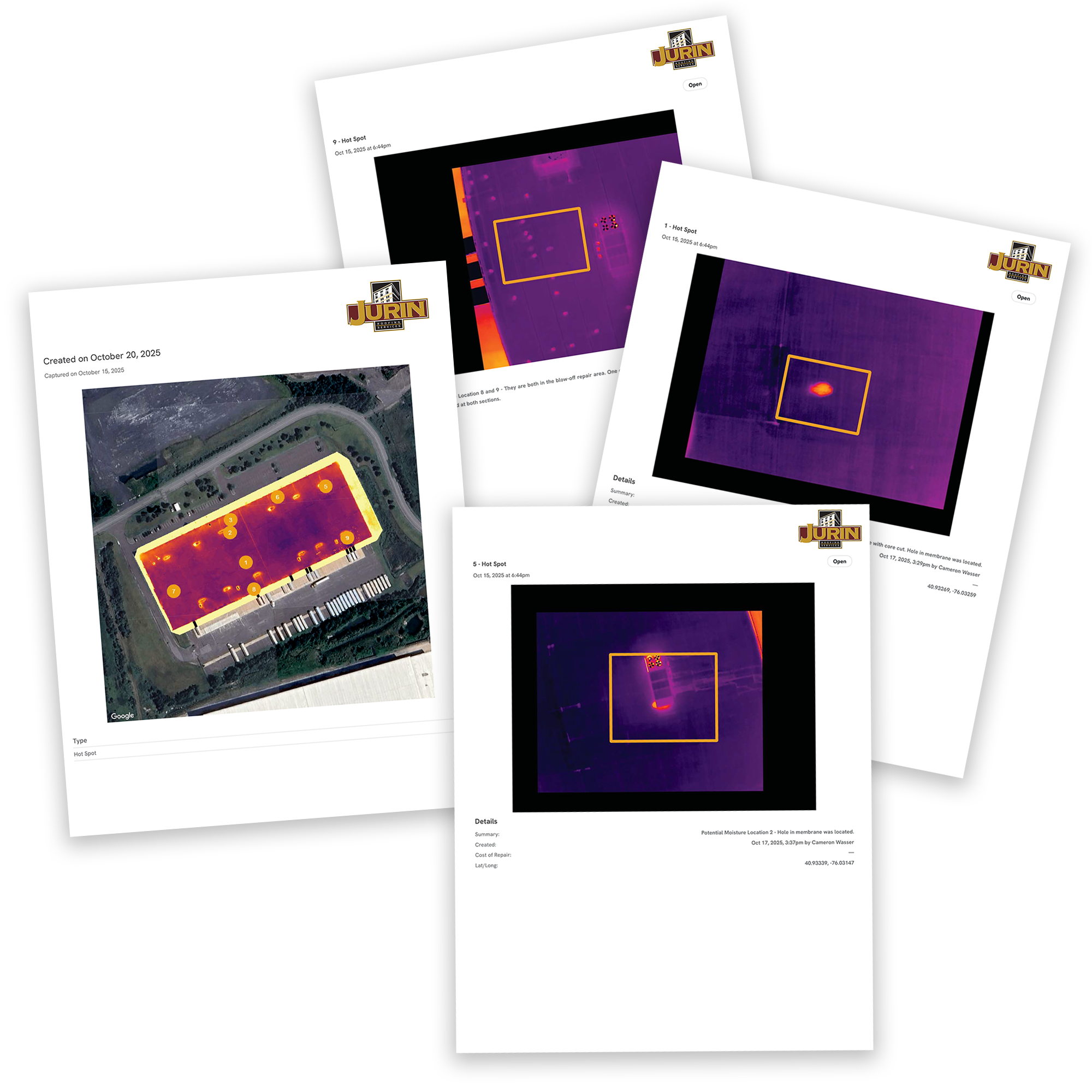 Roof issues inspection