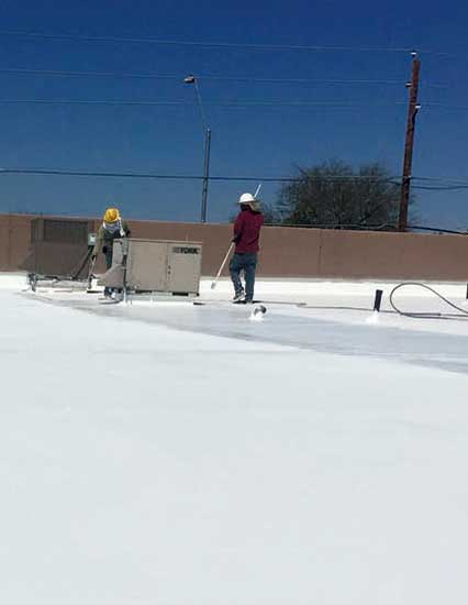 Karnak Roof Coating application